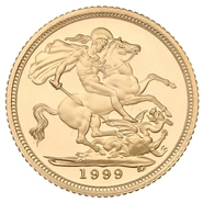 1999 Proof Gold Half Sovereign Elizabeth II Fourth Head