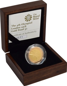 2008 Two Pound Proof Gold Coin: The 4th Olympiad London 1908