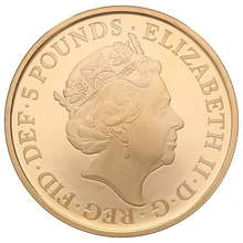 2018 Proof Gold Crown £5 Coin 65th Anniversary of the Queen's Coronation Boxed