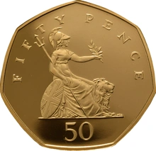 Proof Gold 50p Coin