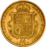 1887 Half Sovereign Victoria Jubilee Head Shield Back London