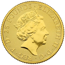 2021 1/4oz White Greyhound of Richmond, Queen's Beast Gold Coin