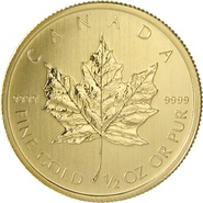 2014 Half Ounce Gold Canadian Maple