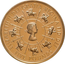 1993 Proof £5 Gold Crown Coin 40th Anniversary of the Coronation Boxed