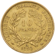 1850 10 French Francs Gold Coin Ceres A