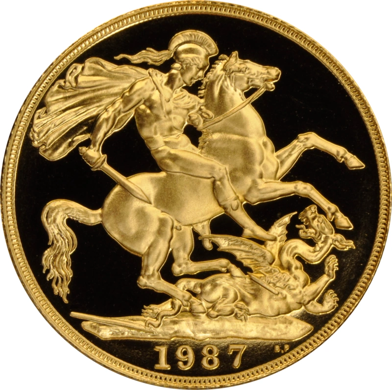 1987 £2 Proof Gold Coin (Double Sovereign) no box or cert