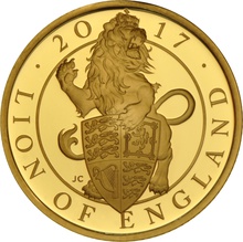 2017 1/4oz Quarter Ounce Proof Lion Gold Coin Queen's Beasts Boxed