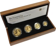 2008 Proof Britannia Gold 4-Coin Boxed Set