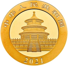 2021 30g Chinese Panda Gold Coin
