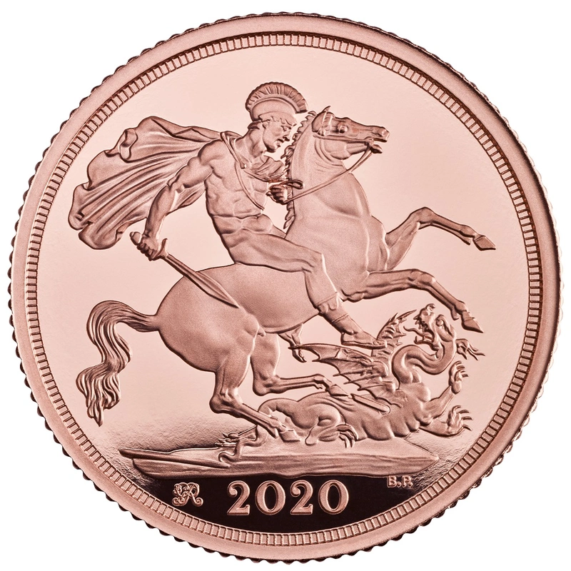 2020 Gold Sovereign Coin Elizabeth II Fifth Head Proof