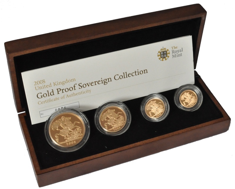 2008 Gold Proof Sovereign Four Coin Set