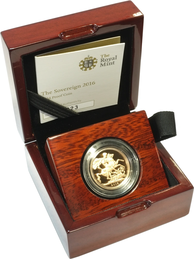 2016 Proof Gold Sovereign Butler Effigy Boxed