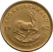 1982 1/10oz Krugerrand Gold Coin