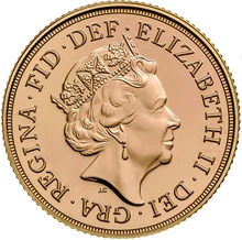 2018 Gold Sovereign Coin Elizabeth II Fifth Head