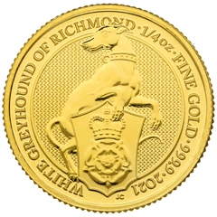 2021 1/4oz White Greyhound of Richmond Gold Coin Queen's Beasts