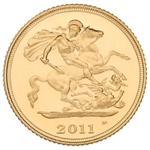 2011 Proof Gold Half Sovereign Boxed