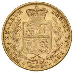 1878 Gold Sovereign Coin Queen Victoria Young Head Shield Back Sydney