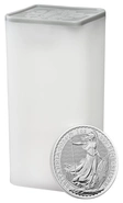 Tube of 25 2024 Britannia One Ounce Silver Coins