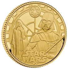 2023 Star Wars - Darth Vader & Emperor Palpatine 1/4oz Proof Gold Coin Boxed