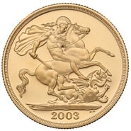 2003 £2 Two Pound Proof Gold Coin (Double Sovereign)