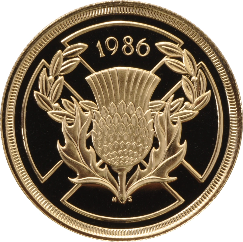 1986 £2 Proof Gold Coin (Double Sovereign) no box or cert