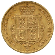 Half Sovereign Victoria Young Head Shield Back 1838 - 1887