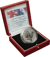 3 oz Platinum Entente Cordiale 5 Pounds Piedfort Proof Crown 2004