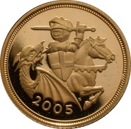 2005 Proof Half Sovereign Gold Coin - no box