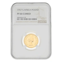 1957 £1 South Africa Gold Coin Elizabeth II NGC PF66