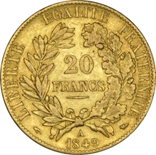 1849 20 French Francs Gold Coin Ceres A NGC AU53 - From $1,261