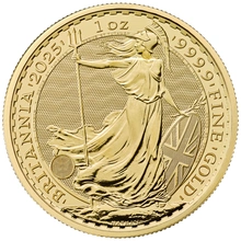 Monster Box of 100 2025 Britannia One Ounce Gold Coins