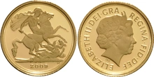2009 Proof Quarter Sovereign Gold Coin Boxed