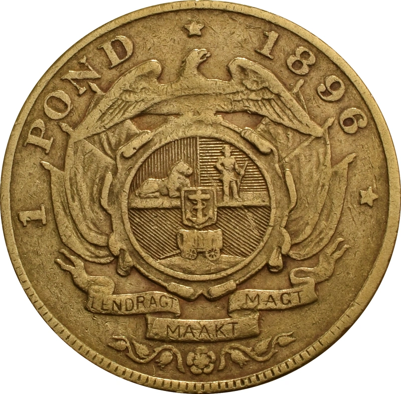 1896 1 Pond Gold Coin South Africa