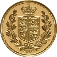 2002 Gold Sovereign - Elizabeth II Fourth head - Proof No box