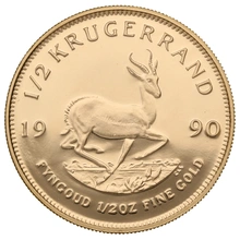 1990 Proof Half Ounce Krugerrand Gold Coin