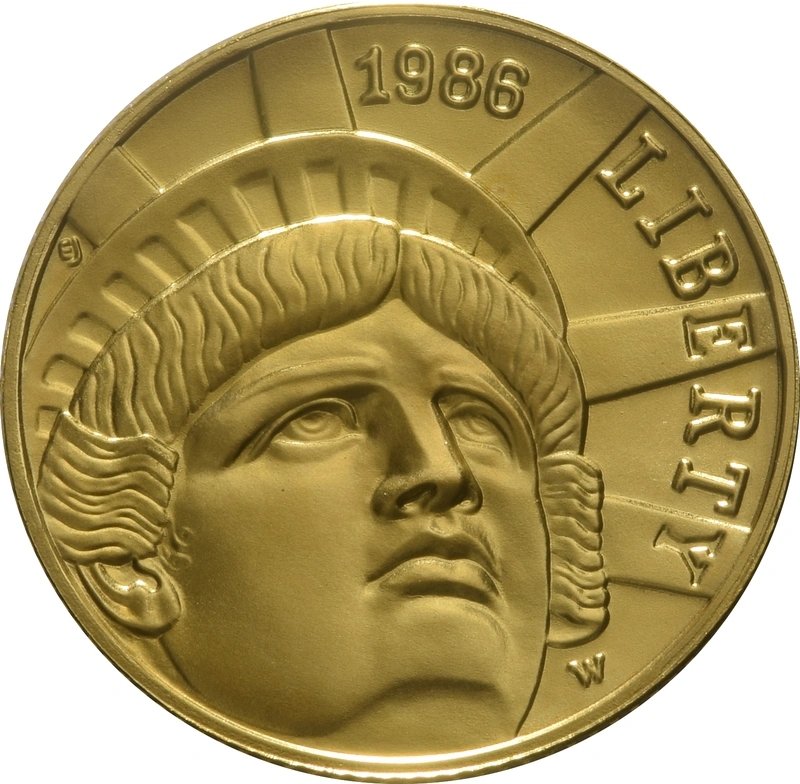 1986 Statue of Liberty - American Gold Commemorative $5