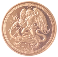 Quarter Ounce Gold Isle of Man Angel