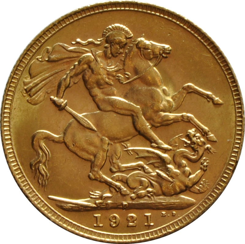 1921 Gold Sovereign - King George V - P