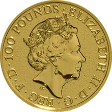 1oz Gold Coin, Red Dragon - Queens Beast