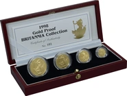 1998 Proof Britannia Gold 4-Coin Boxed Set