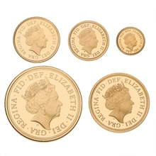 2020 Gold Proof Sovereign Five Coin Set - Fifth Head Boxed