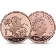 2018 Gold Proof Sovereign Five Coin Set - fifth head Boxed