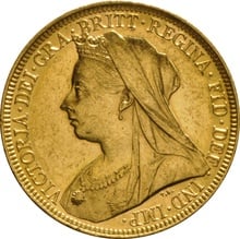 1896 Gold Sovereign - Victoria Old Head - M