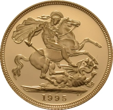 1995 Proof Gold Sovereign Boxed