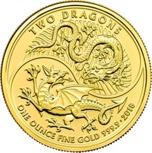 2018 'Two Dragons' One Ounce Gold Coin