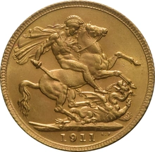 1911 Gold Sovereign Coin George V