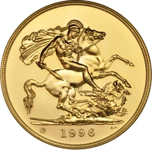 1996 Gold £5 Coin Brilliant Uncirculated Boxed