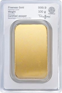 Heraeus 100 Gram Gold Bullion Bar