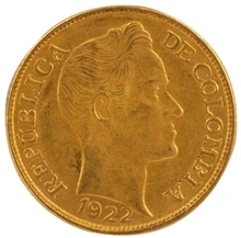 Colombian 5 Pesos Gold Coin