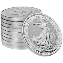 Tube of 25 2025 Britannia One Ounce Silver Coins
